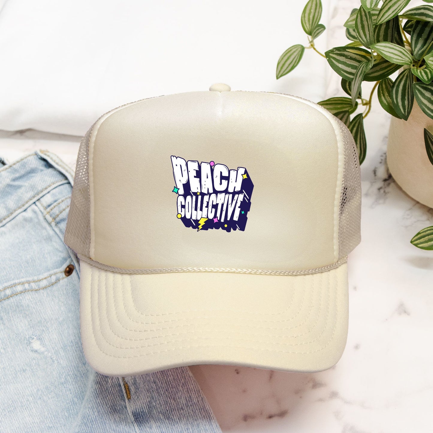 Retro Peach Collective Foam Trucker Hat Otto 39-165