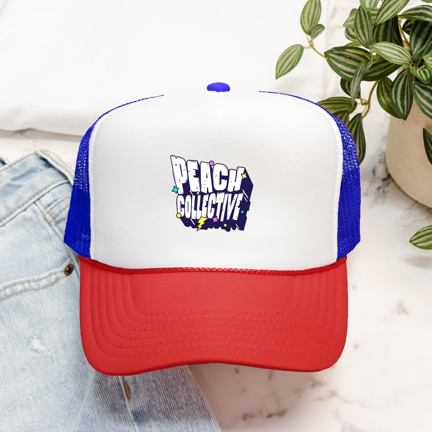 Retro Peach Collective Foam Trucker Hat Otto 39-165