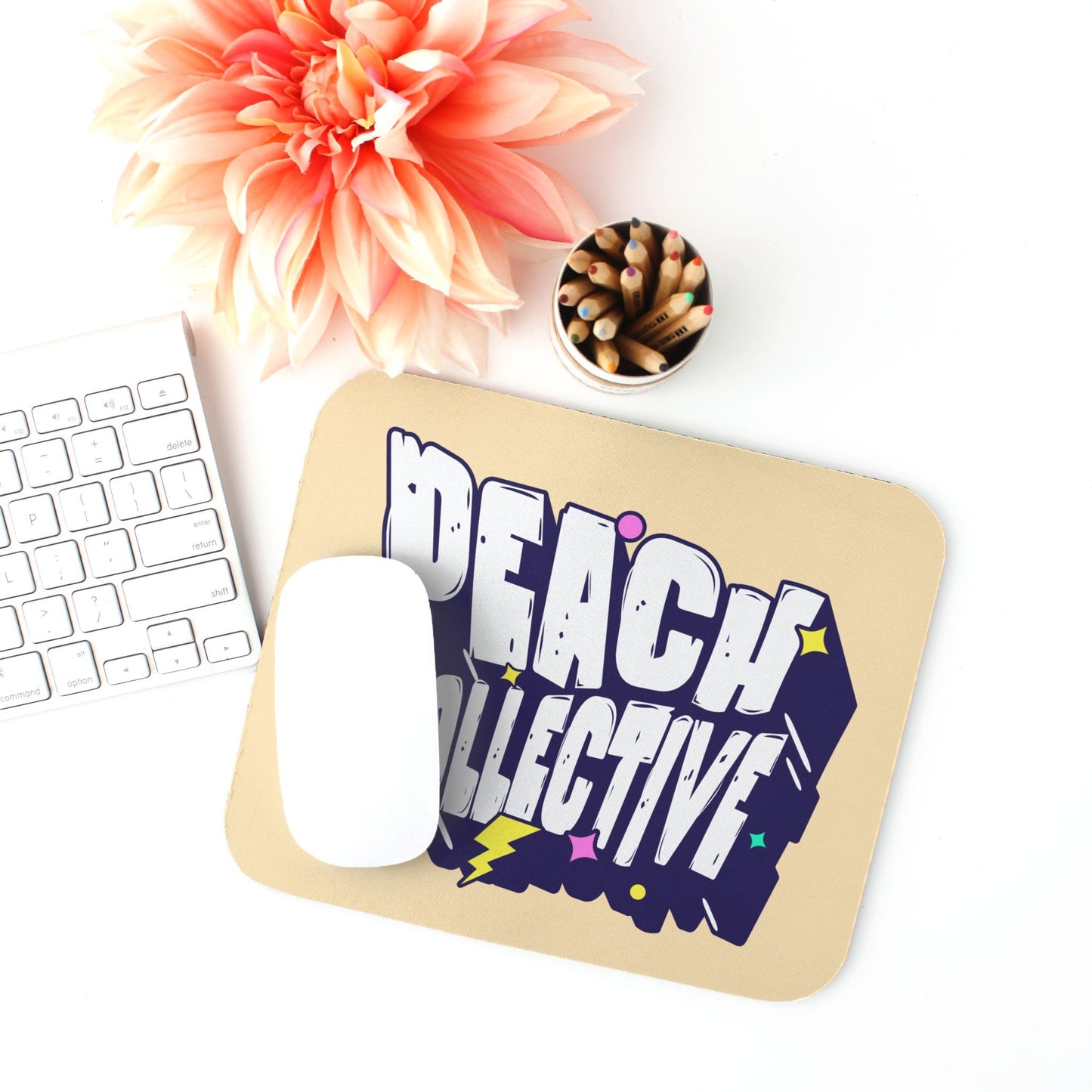 Peach Collective Mouse Pad (Rectangle)