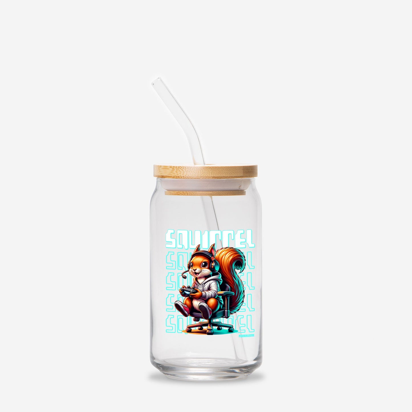 Squirrel Glass Can 16oz